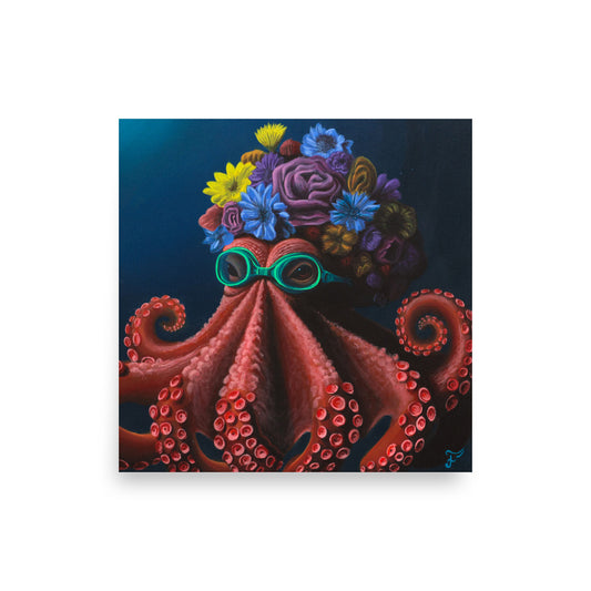 Floral Octopus Print