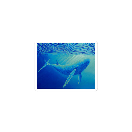 Deep Blue Whale Sticker