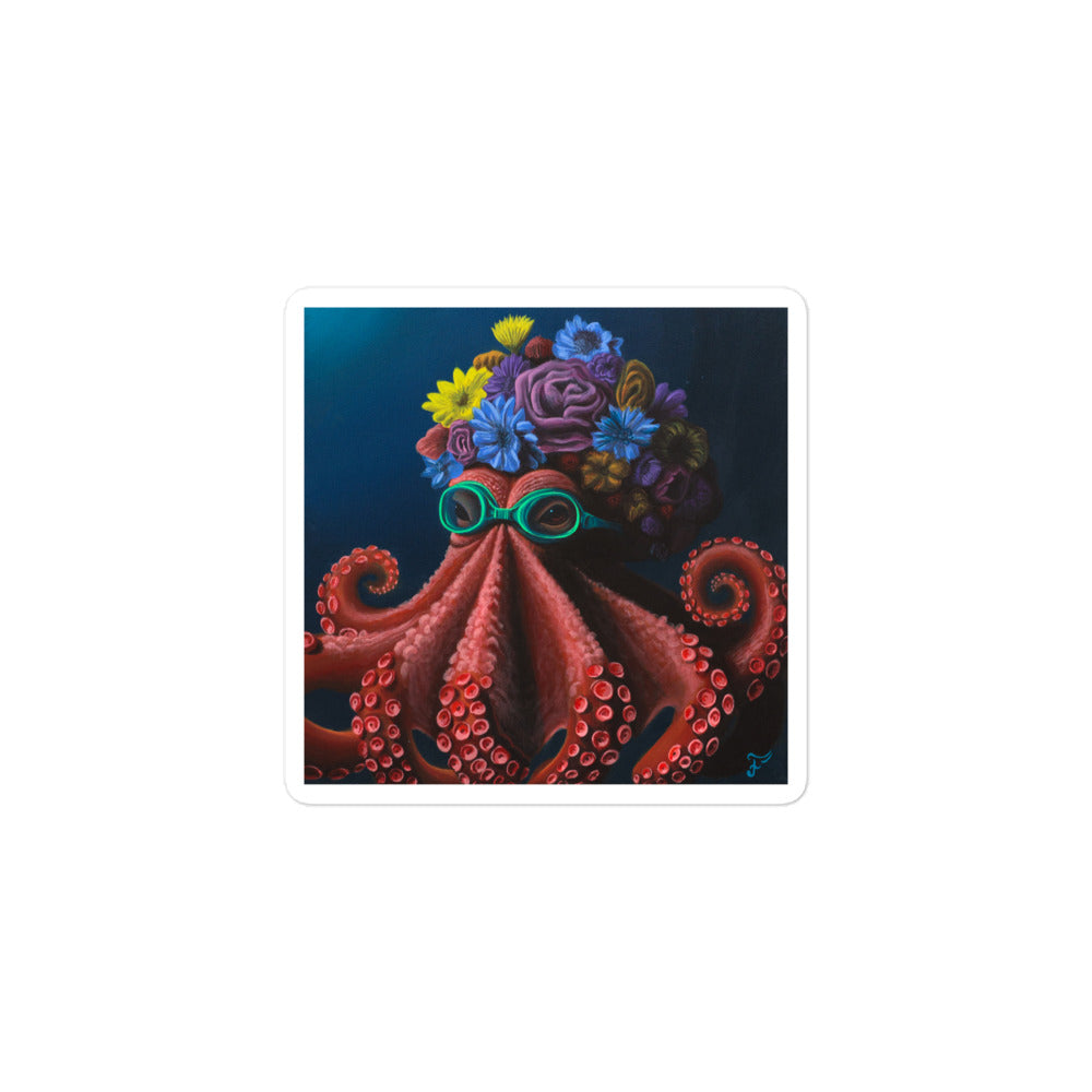 Floral Octopus Sticker