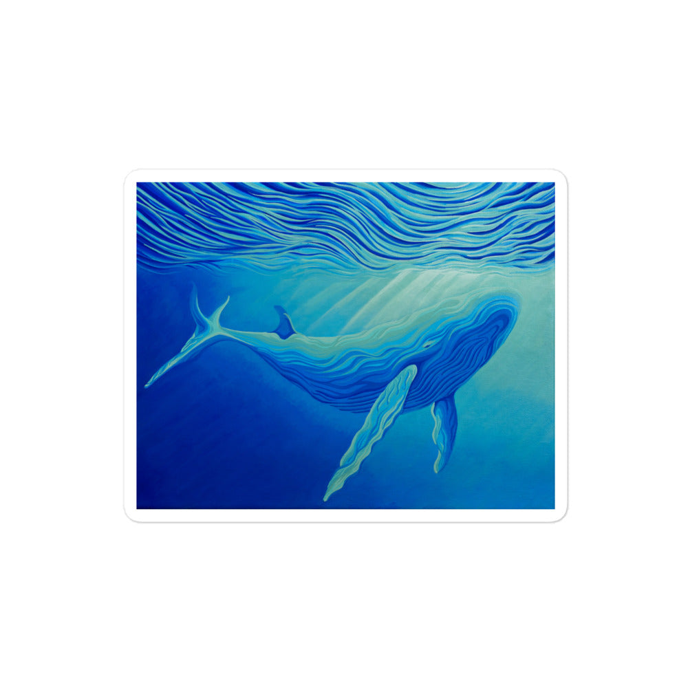 Deep Blue Whale Sticker